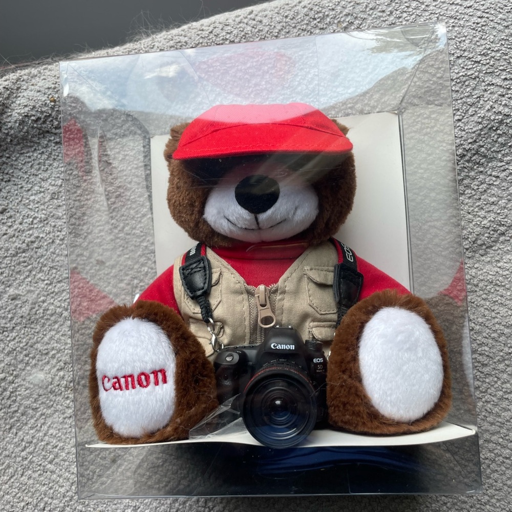 Canon Miniature Teddy Bear with Camera